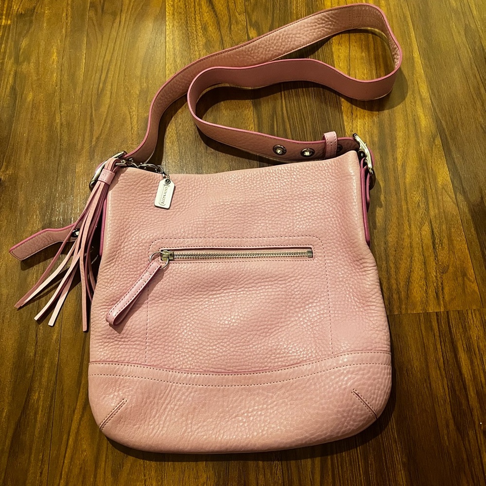 Coach Light Pink Leather Shoulder Bag